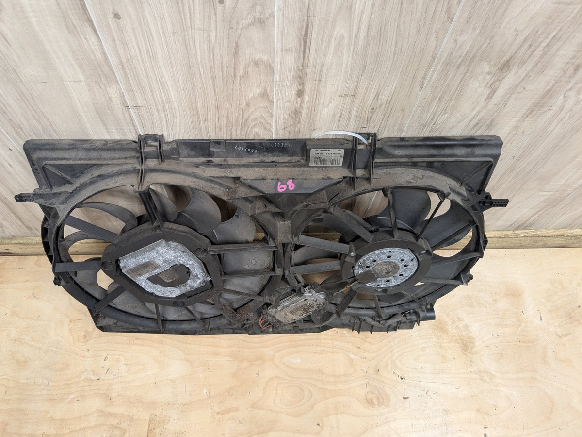 2009-2012 Audi S4 B8 Radiator Fan Shroud Housing w/ Motor 8K0121003N
