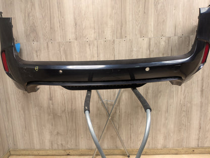 DAMAGE 15-18 BMW F85 X5M Rear Bumper Cover w/ Diffuser Assembly Black 416