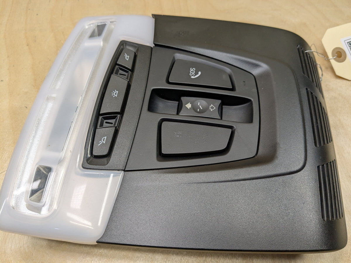 14-19 OEM BMW F15 F16 X5 X6 Headliner Roof Console Dome Light SOS Switch