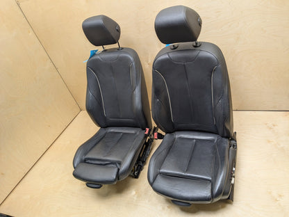 12-20 OEM BMW F30 F36 Front Left Driver Right Passenger Seat Assemblys SET Black