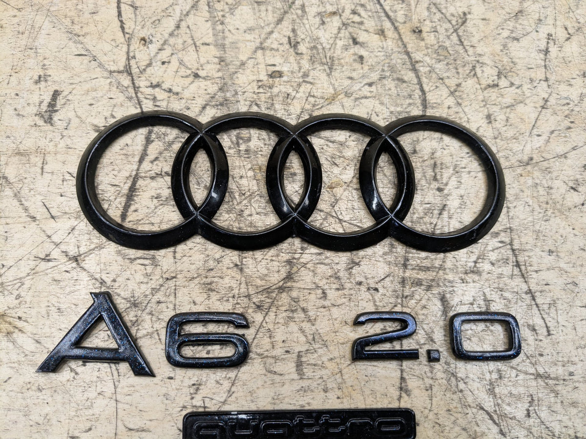 2012-2018 Audi A6 C7 Rear Emblem Badge Symbol Logo SET 4G5853742 OEM