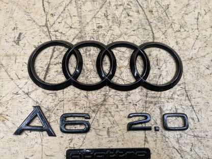 2012-2018 Audi A6 C7 Rear Emblem Badge Symbol Logo SET 4G5853742 OEM