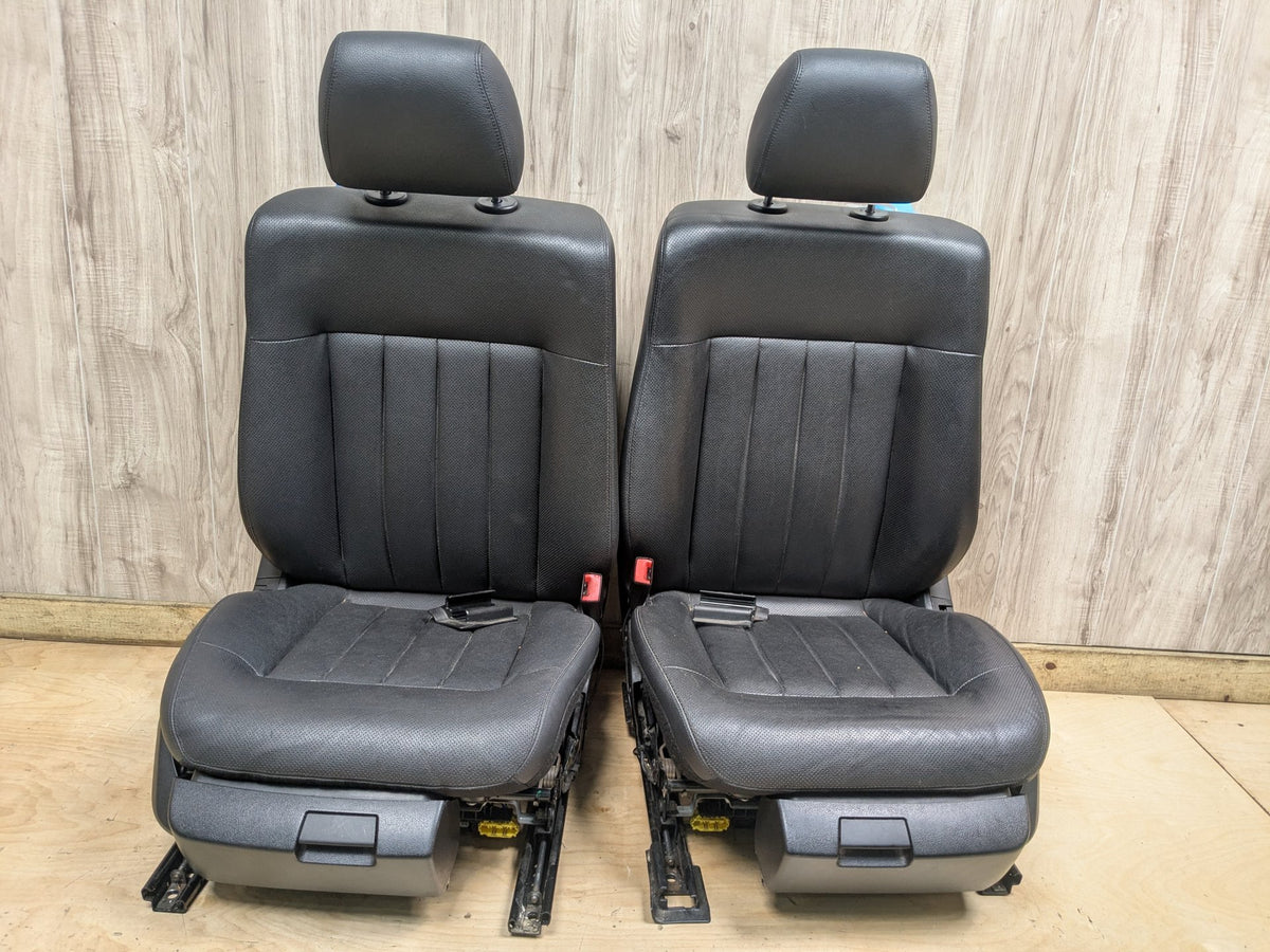 10-13 Mercedes-Benz E550 W212 Front Driver Passenger Seat Assemblys SET Black