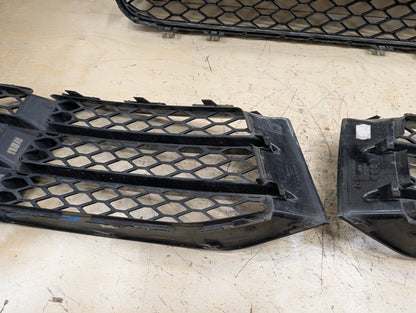 2011-2017 Audi RS5 8T Front Left Right Center Bumper Cover Grilles SET 8T0853651J OEM