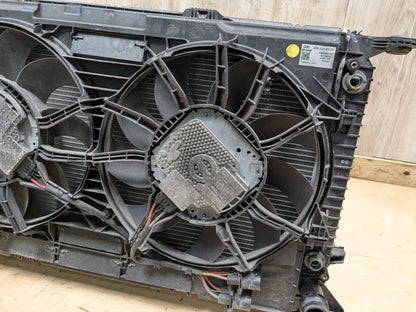 2016 Audi S5 8T Radiator Cooling Condenser Fan Shroud Assembly SET 8T0260401G CTUB