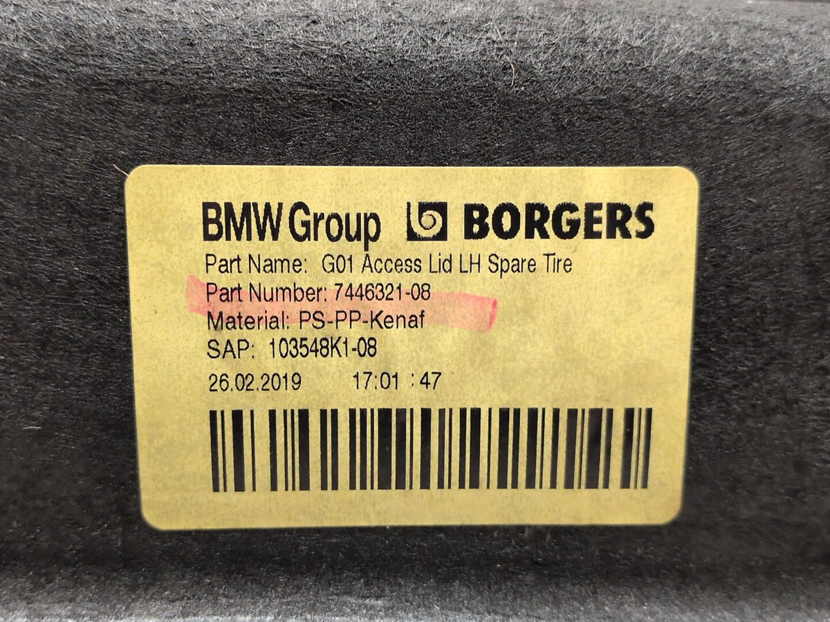 2018-2024 BMW X3 G01 Rear Left Driver Trunk Cargo Quarter Trim Cover Panel 7446321 OEM
