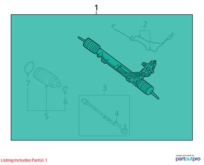 07-14 OEM BMW E70 E71 X5 X6 AWD Power Steering Gear Rack and Pinion
