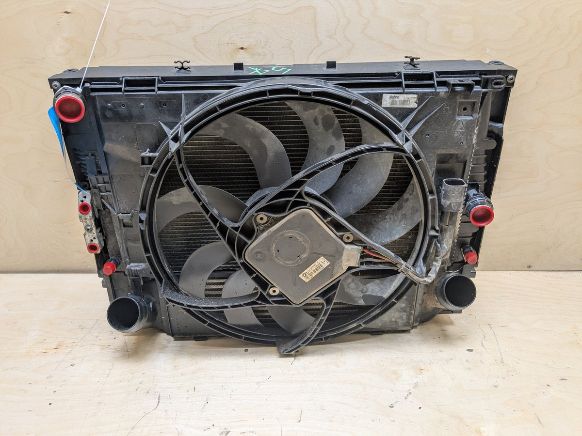 BMW 335i F30 435 Radiator Cooling Condenser Fan Shroud Assembly SET N55 850w