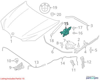18-24 OEM BMW G01 G02 F97 F98 X3 X4 Hood Bonnet Left Right Side Hood Hinges SET