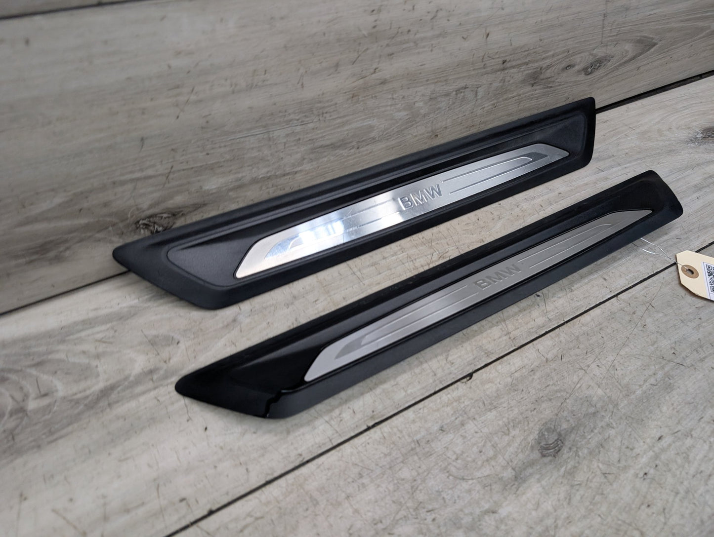 2012-2018 BMW 340i F30 Front Left Right Scuff Plate Door Sill SET 7410460