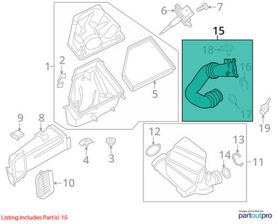 OEM BMW F22 F32 F36 G01 G20 G30 Intercooler Charge Air Intake Hose Pipe B46 B48