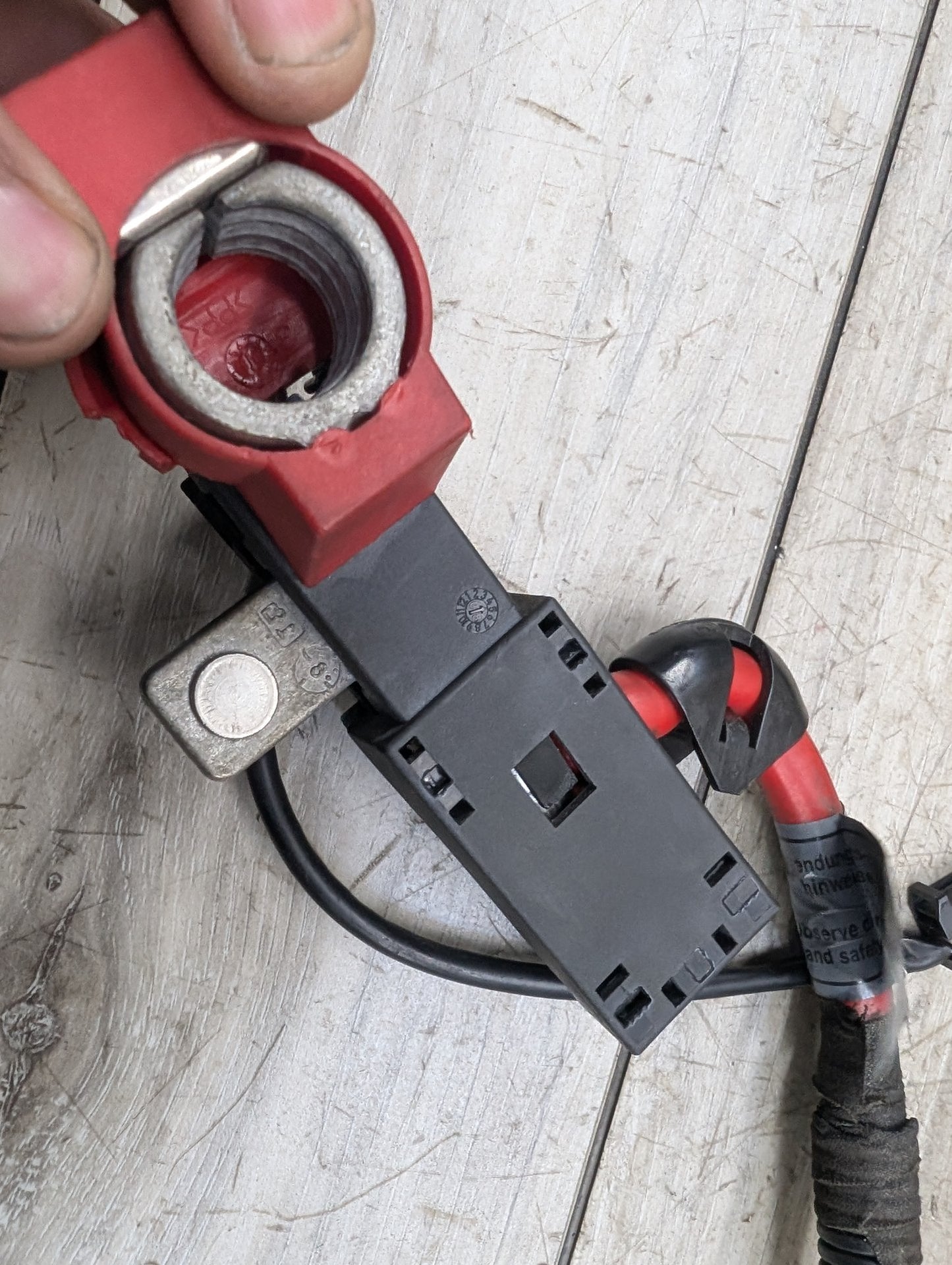 07-13 OEM BMW E93 328 335 M3 Convertible Battery Terminal Positive Red Cable