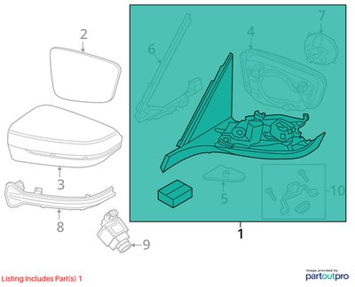*NOTE* 16-22 OEM BMW G11 G12 Left Driver Side Mirror Blind Spot Camera ANODISING