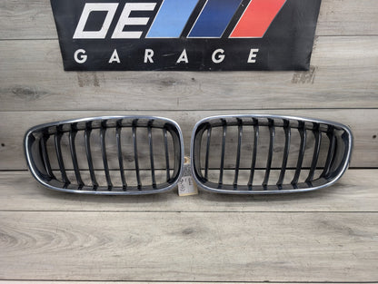 2014 - 2019 BMW 340 F34 Front Left Right Upper Bumper Cover Kidney Grilles SET 7294804 B58B30M0