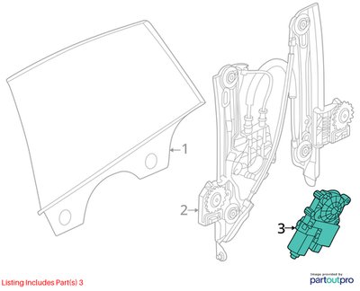 20-24 OEM BMW F44 228 M235 REAR Right Passenger Door Window Regulator Motor