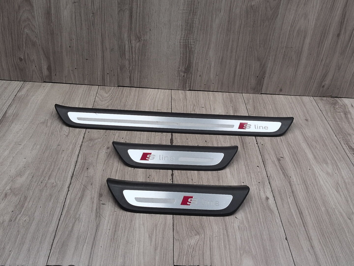 2015-2018 Audi Q3 8U S Line Front Rear Left Right Scuff Plate Door Sill SET 8U0853375A