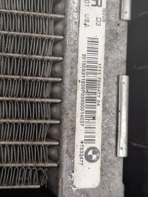 2015-2018 BMW X5 F85 Left Driver Secondary Auxiliary Radiator 7533477 OEM