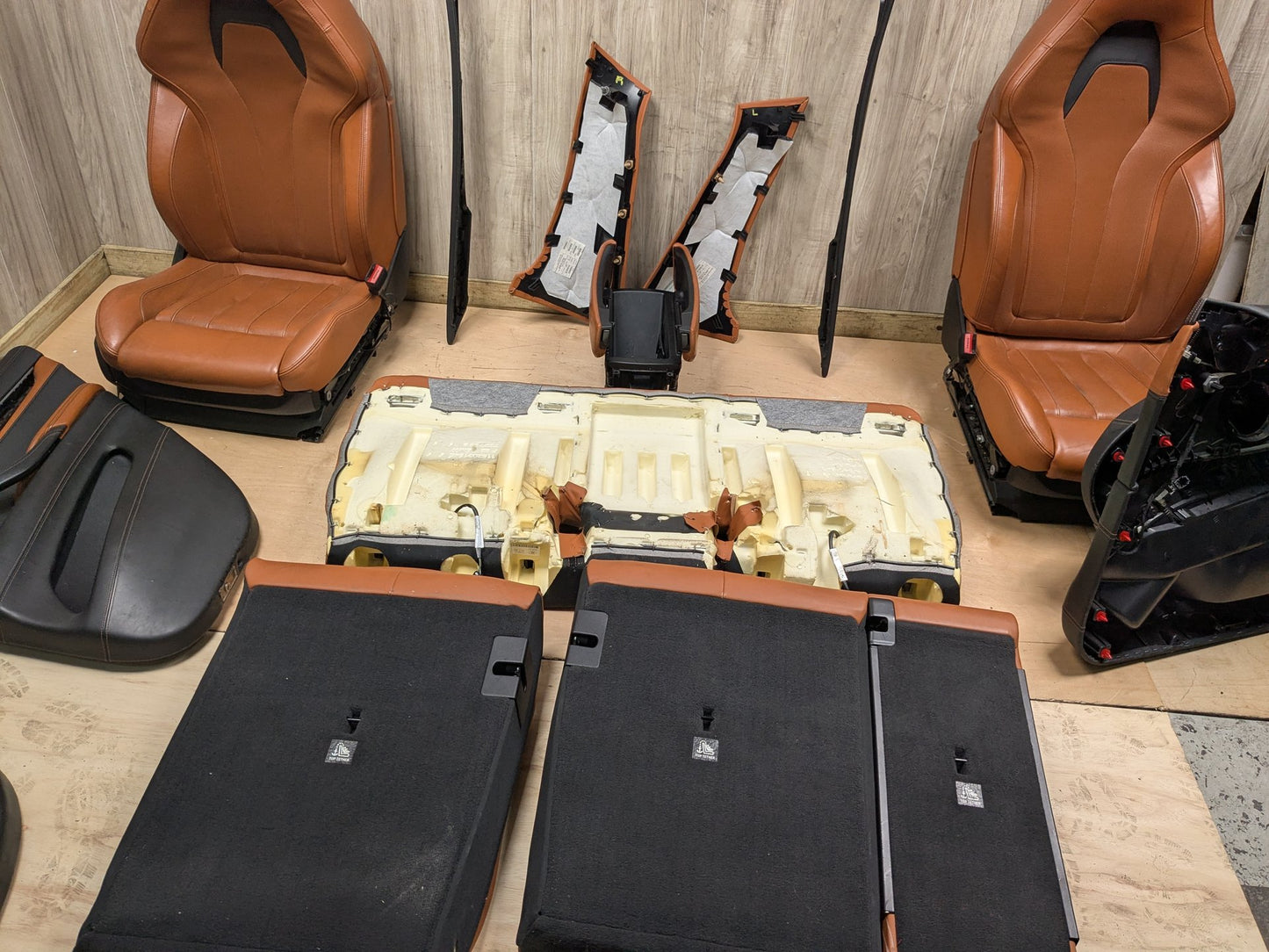 15-19 OEM BMW F16 F86 X6M BROWN Interior Seats Front Rear Door Panels COMPLETE