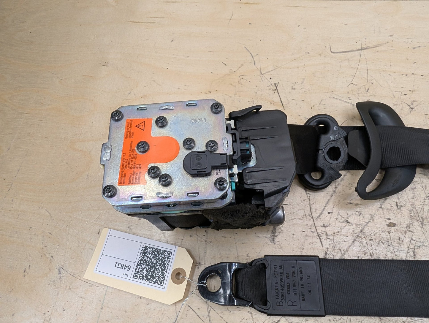 2011-2017 Audi RS5 8T Front Right Passenger Seatbelt Seat Belt Retractor 8T0857706 OEM