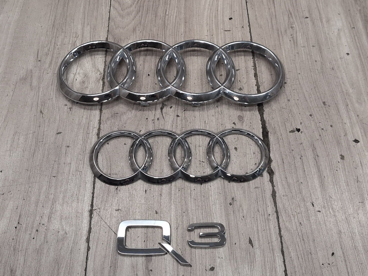 2015-2018 Audi Q3 8U Front Rear Emblem Badge Symbol Logo SET 4KE853605