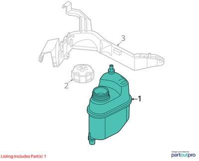 19-24 OEM BMW G01 G02 F97 F98 X3 X4 Engine Coolant Expansion Tanks Reservoir SET
