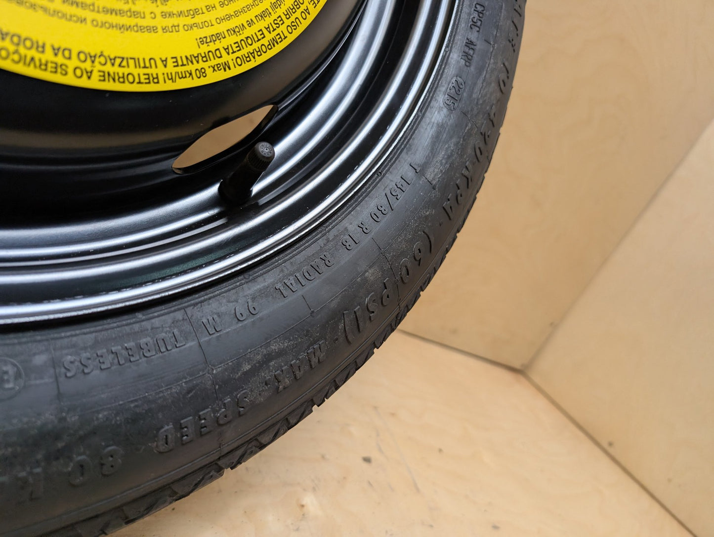 15-18 OEM Audi Q3 18x4 ET27.5 Emergency Spare Wheel Rim Tire PN: 5N0601027E