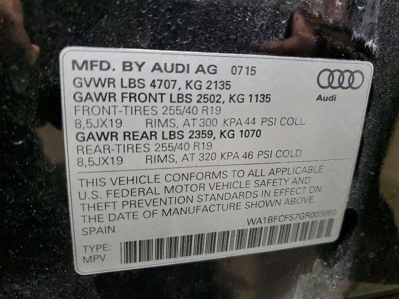 2016 Audi Q3 8U CCTA