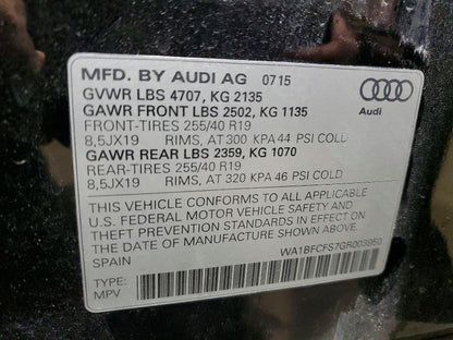 2016 Audi Q3 8U CCTA