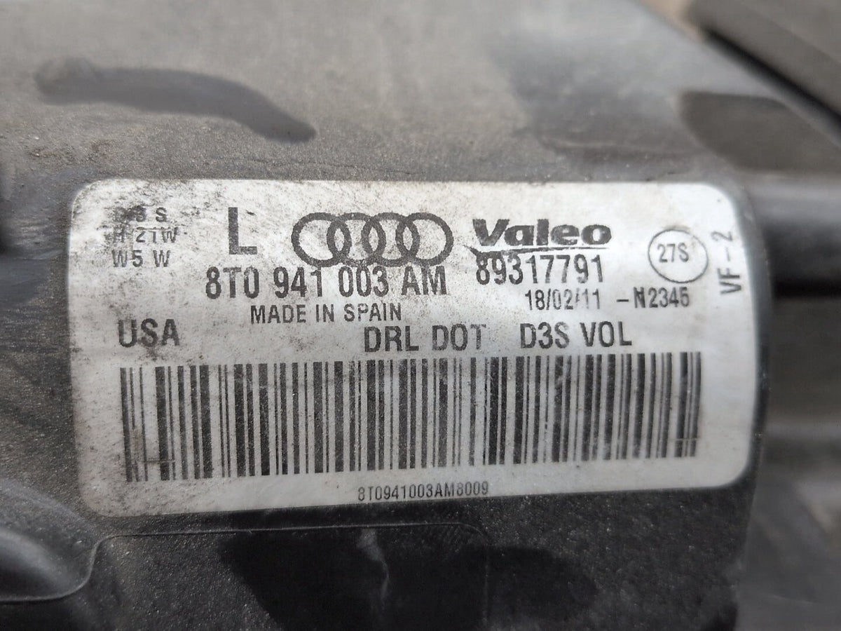 08-12 OEM Audi A5 S5 Front Left Driver Xenon Headlight w/ Modules 8T0941003AM