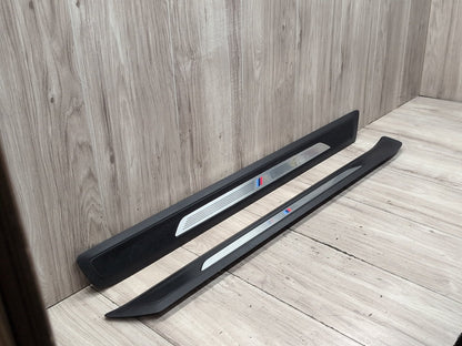 14-20 OEM BMW F32 M SPORT Front Left Right Scuff Plate Door Sill SET 7395028