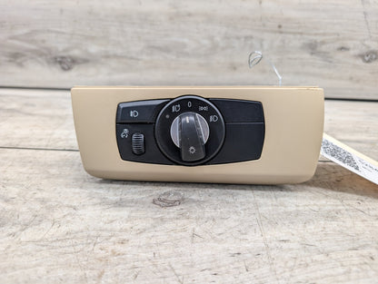 06-13 OEM BMW E70 E71 X5 X6 Headlight Switch Control Panel Light Module Beige
