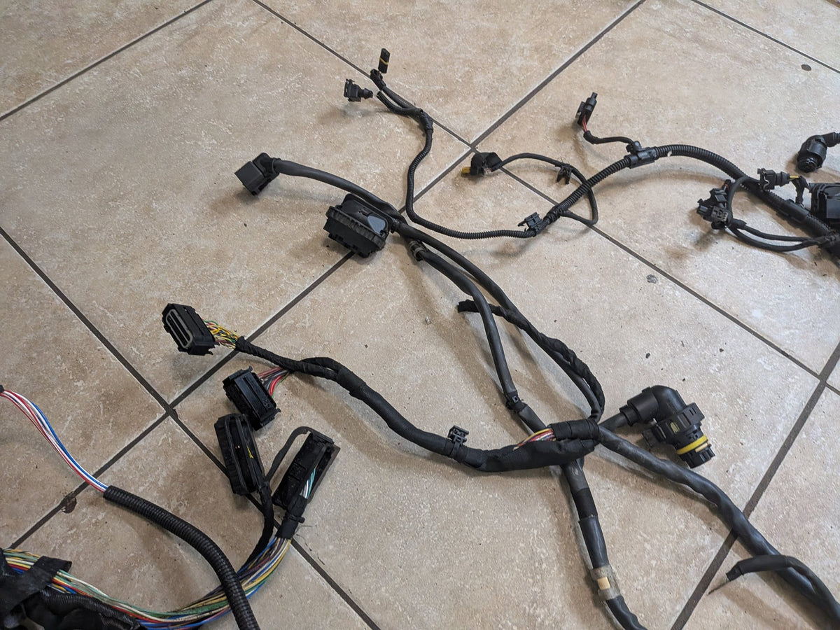 2015-2018 BMW F85 X5 S63B44T2 Engine Motor Transmission Wiring Wire Harness SET 7646837