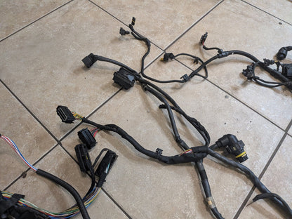 2015-2018 BMW F85 X5 S63B44T2 Engine Motor Transmission Wiring Wire Harness SET 7646837