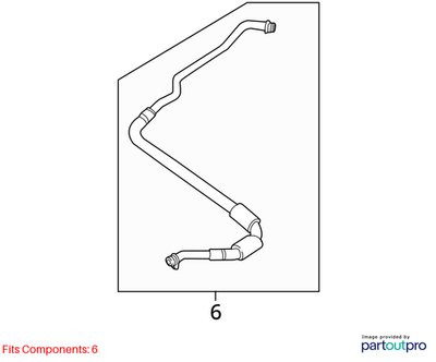 2012-2018 BMW F06 M6 Engine Oil Cooler Line Return Flow SET 2284261