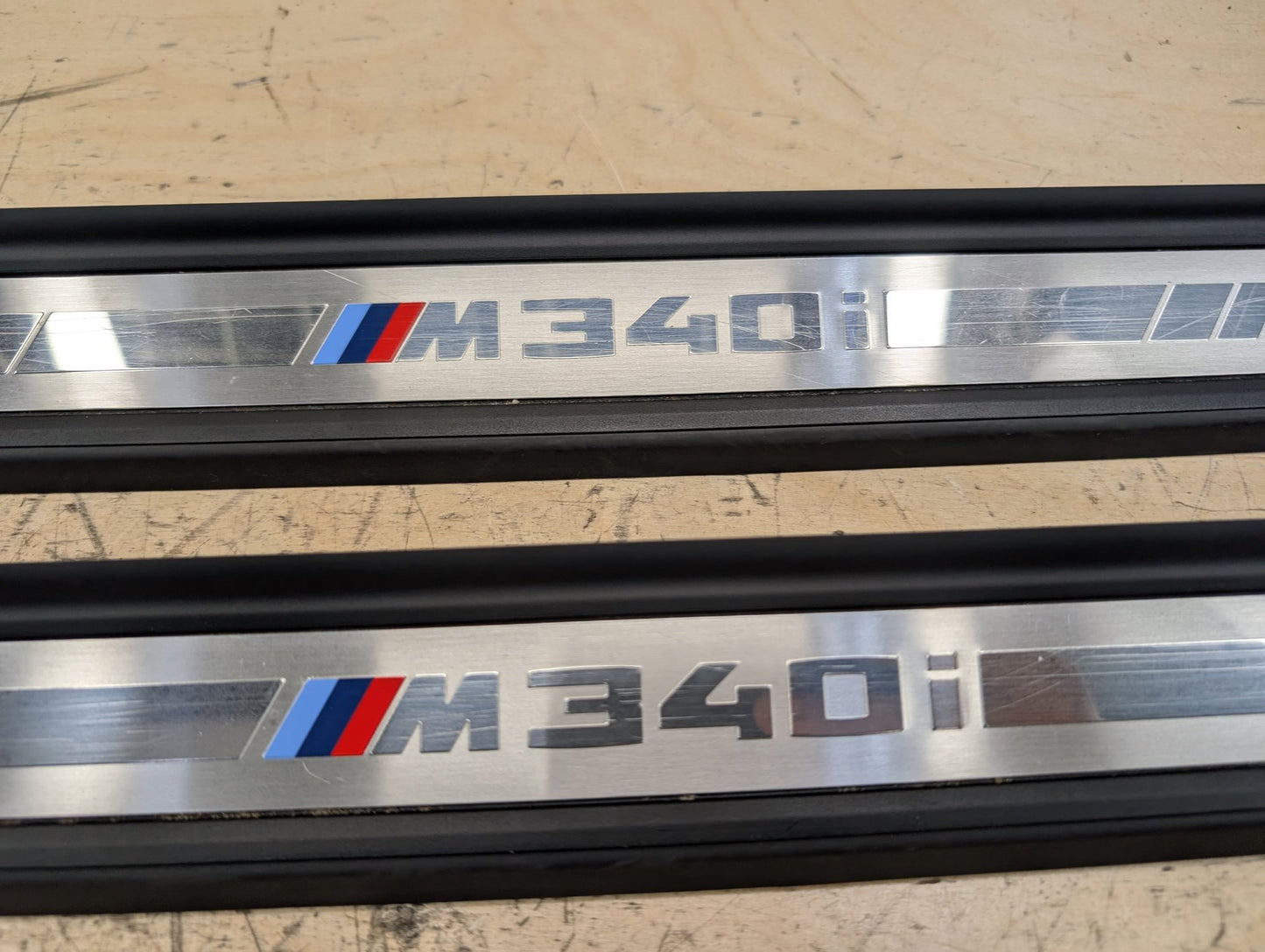 19-21 OEM BMW G20 G21 M340i Front Left Right Door Sill Plate Molding Trim PAIR