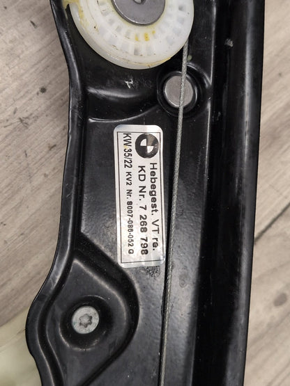 2012-2018 BMW M6 F06 Front Right Passenger Door Window Glass Regulator w/ Motor 7268798
