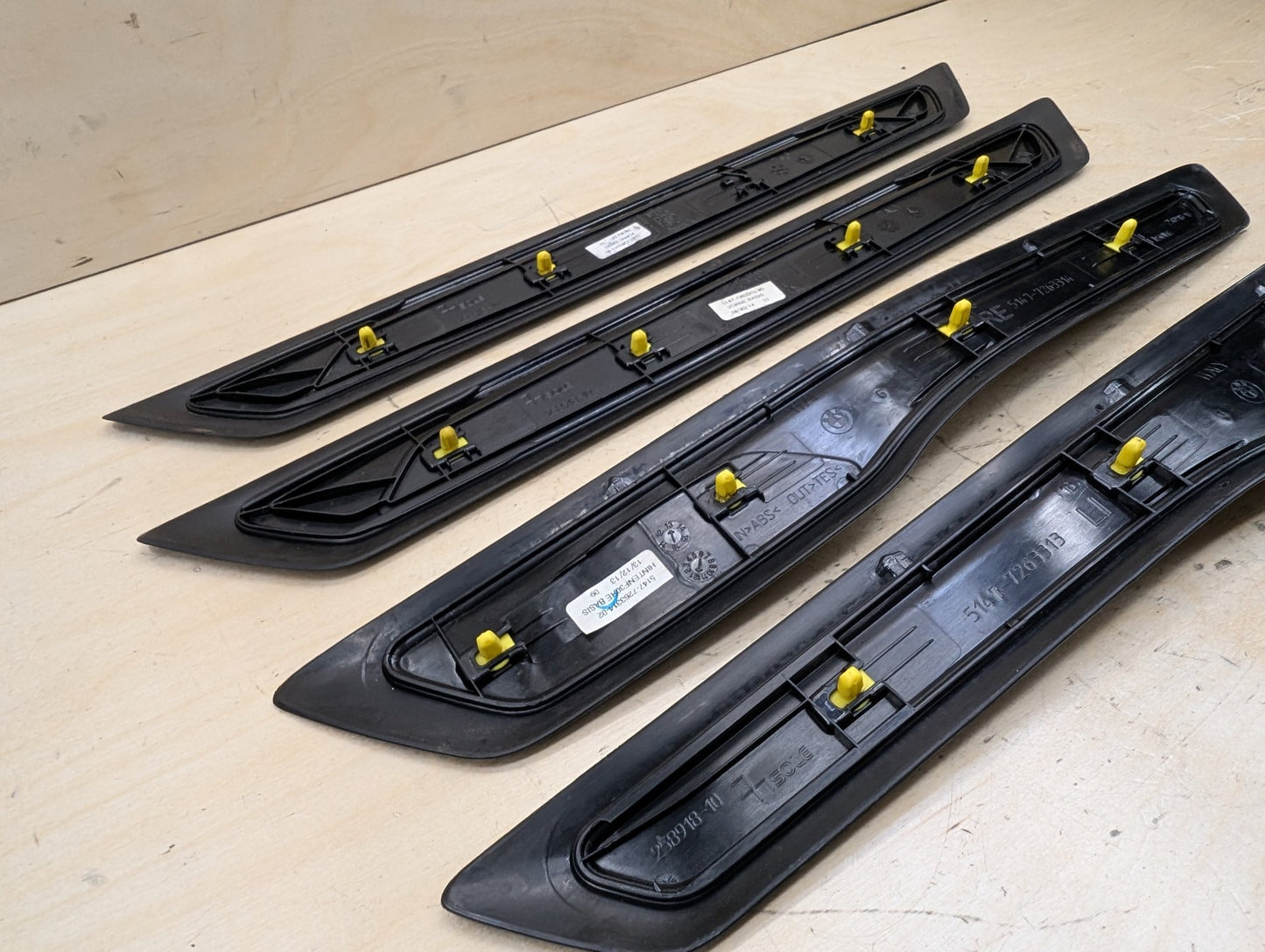 2012-2018 BMW 328i F30 Front Rear Left Right Scuff Plate Door Sill SET 7263315