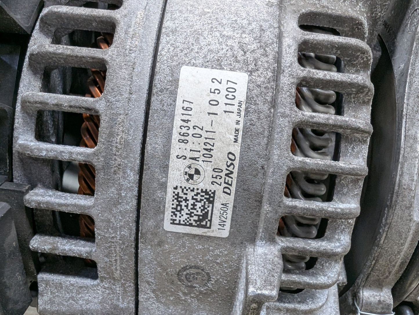 OEM BMW G01 G05 G16 G20 G22 G26 G30 G42 Engine B46 B58 Alternator Generator 250A
