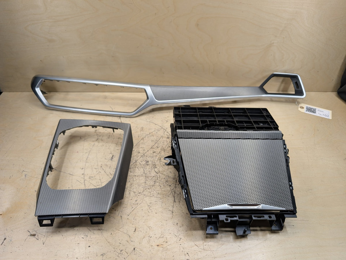 OEM BMW G20 330 M340 Dash Central Console Aluminum Tetragon Interior Trim SET