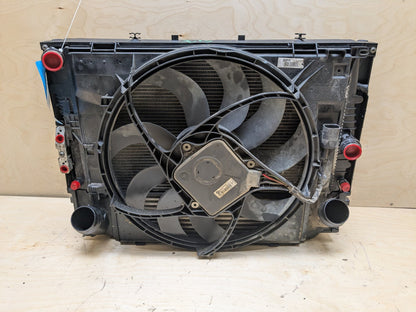 BMW 335i F30 435 Radiator Cooling Condenser Fan Shroud Assembly SET N55 850w