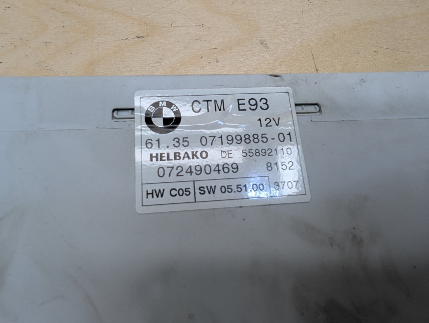 07-13 OEM BMW E93 328 335 M3 Convertible CTM Roof Folding Top Module Unit