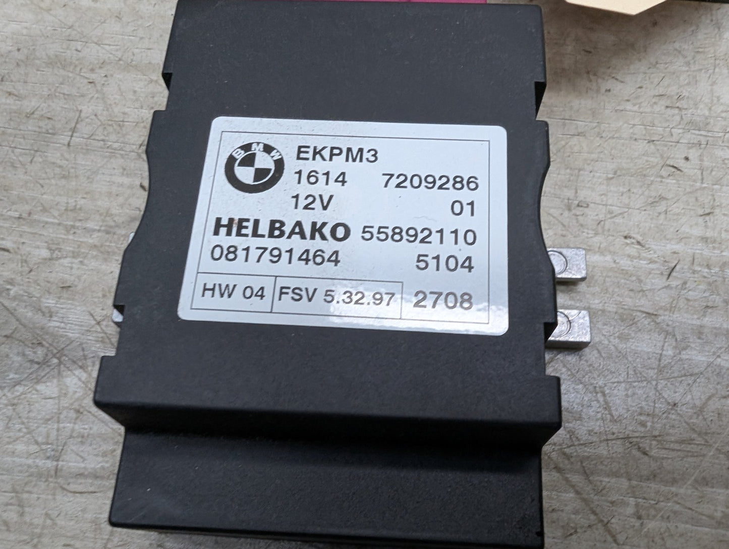 06-13 OEM BMW E88 E90 E92 N54 N55 Helbako Fuel Pump Relay Control Module EKPM3