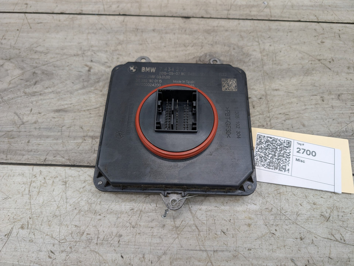 2014 - 2018 BMW X5 F15 Front Left or Right Headlight Ballast Module 7434274 N63B44O1