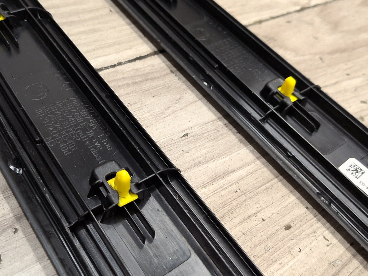 19-21 OEM BMW G20 G21 M340i Front Left Right Door Sill Plate Molding Trim PAIR