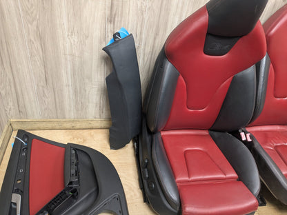 09-16 OEM Audi B8 A4 S4 Front Rear Left Right Interior Seat Door Panel BLACK RED