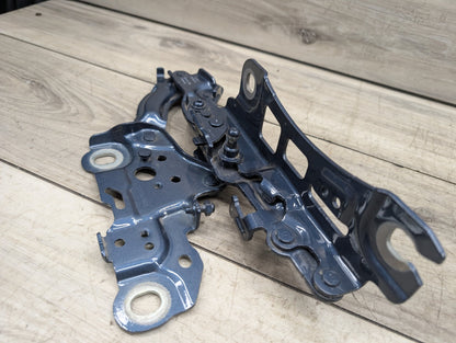 19-24 OEM BMW G20 Front Left Right Bonnet Hood Hinges Black Pair SET