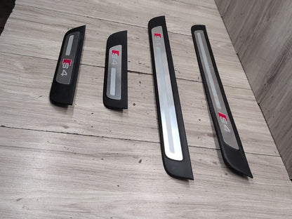 2010-2016 Audi S4 B8 Front Rear Left Right Scuff Plate Door Sill SET 8K0853376 OEM