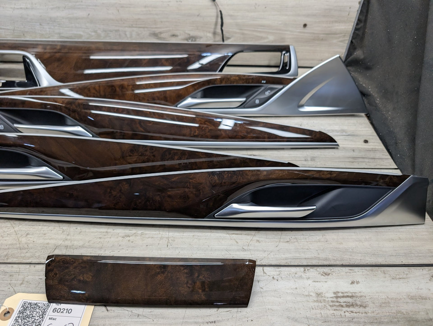 17-23 BMW 530i 540 M550 G30 Front Rear Left Right Interior Trim SET Dark Walnut Wood