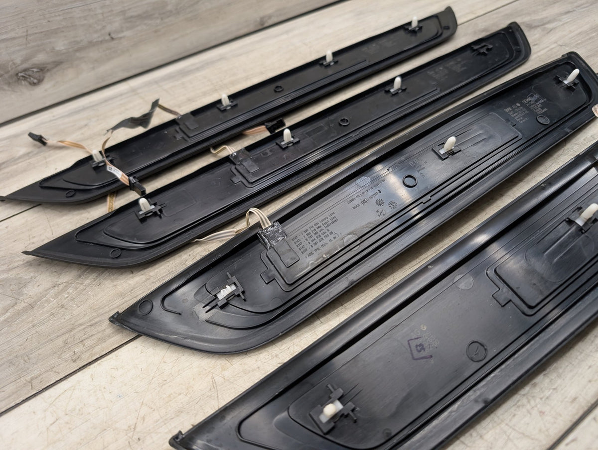 2017-2023 BMW 530i G30 Front Rear Left Right Scuff Plate Door Sill SET 7405773 OEM