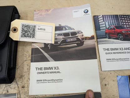 2011-2016 BMW X3 F25 - Owners Instruction Manual Book SET PN: 2285793